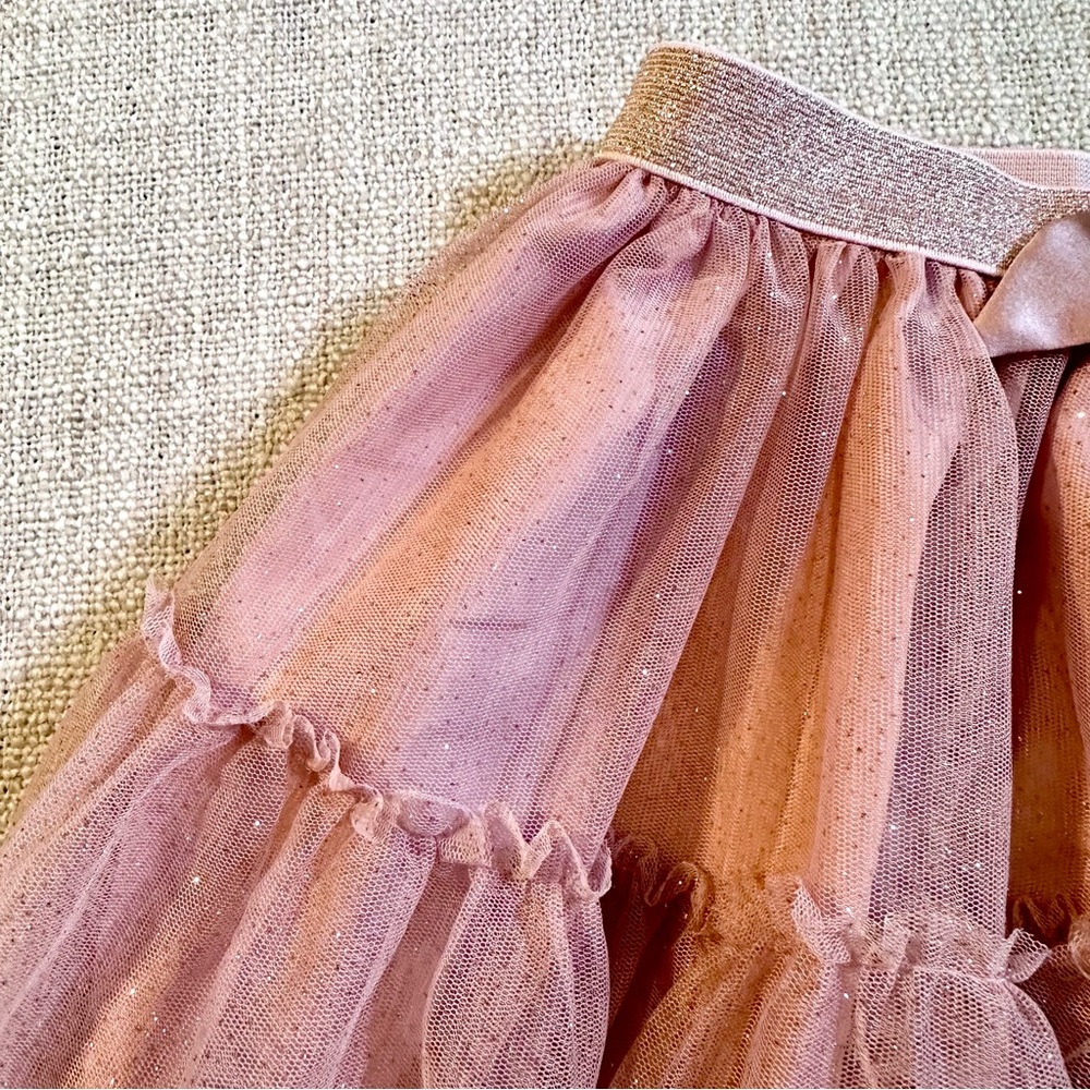 2 Tulle Skirts H&M Cat & Jack Pink White Sequins Fairycore Whimsical Girl M 7/8 - Picture 7 of 16
